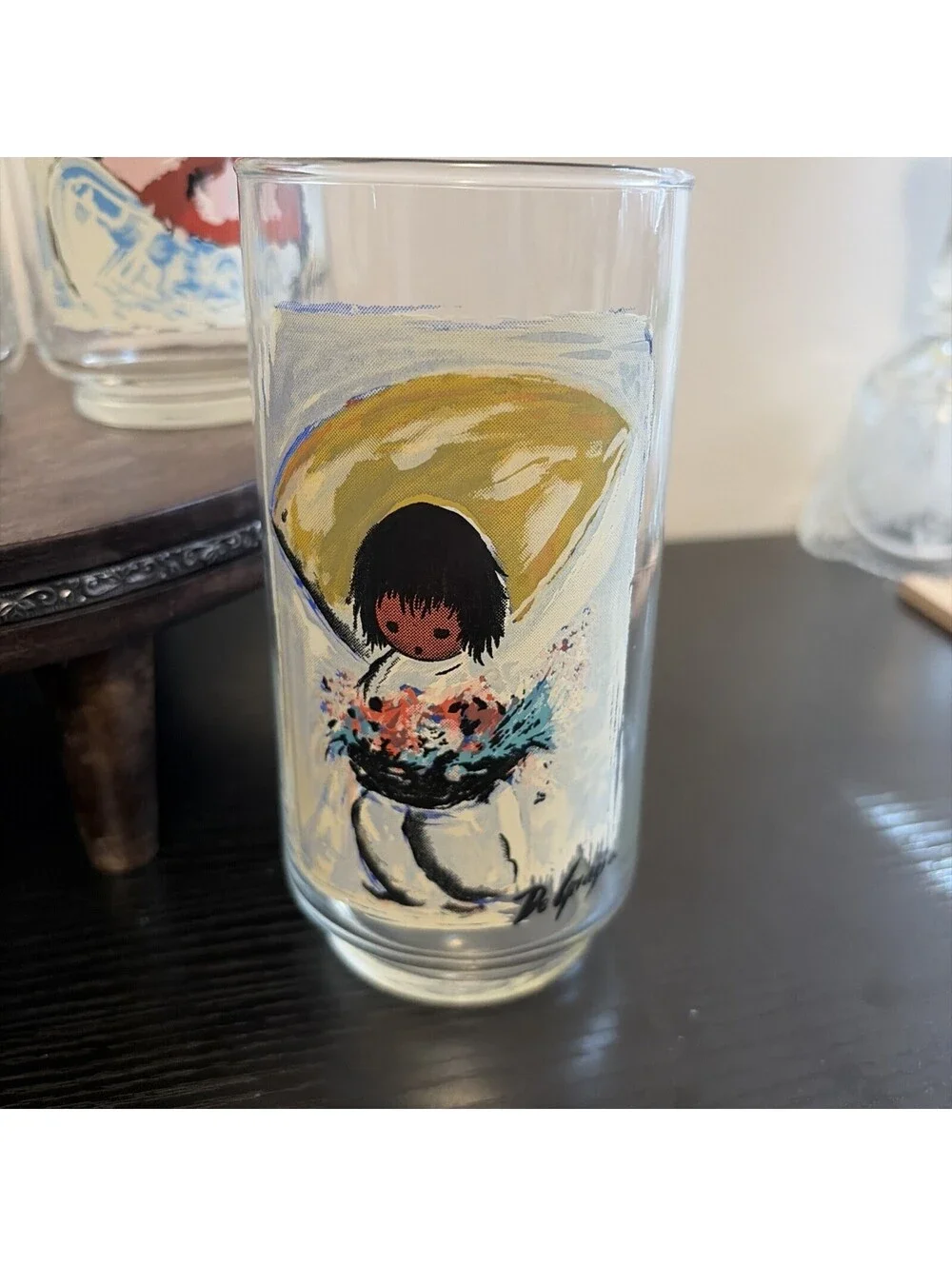 5 Ted DeGrazia Vtg Drinking Glasses Native American Indian Children